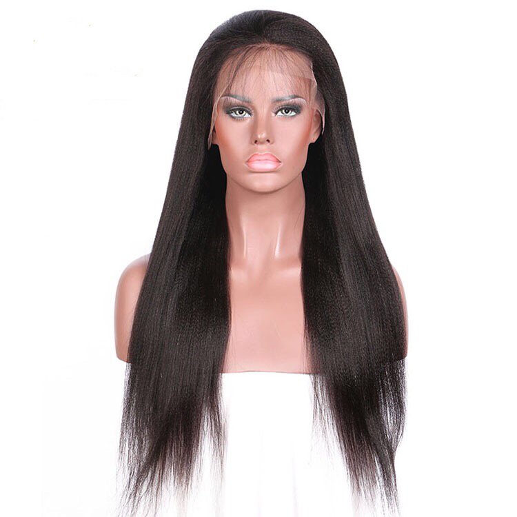Wholesale yaki brazilian human hair wig, free sample silk top human hair full lace wig, real natural wigs for black women
