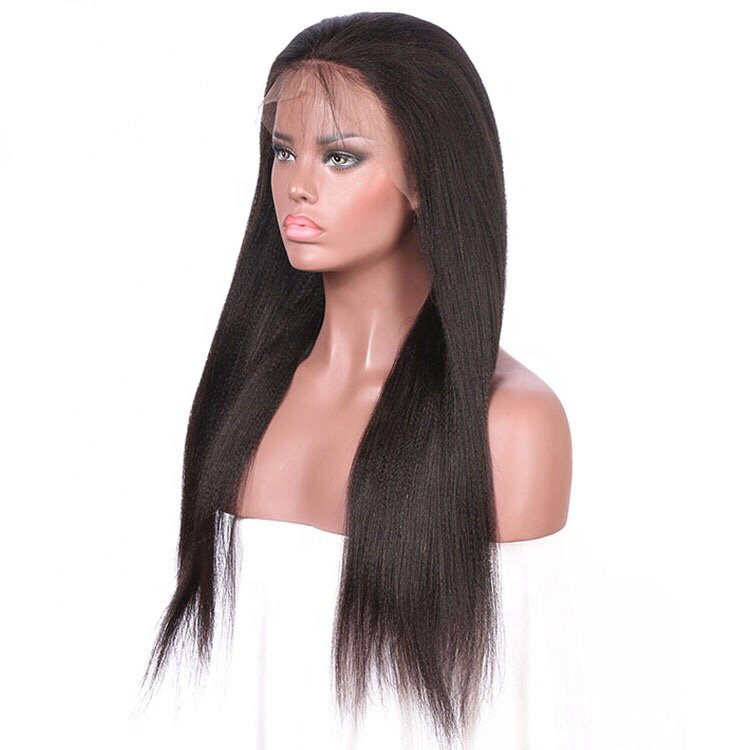 Wholesale yaki brazilian human hair wig, free sample silk top human hair full lace wig, real natural wigs for black women