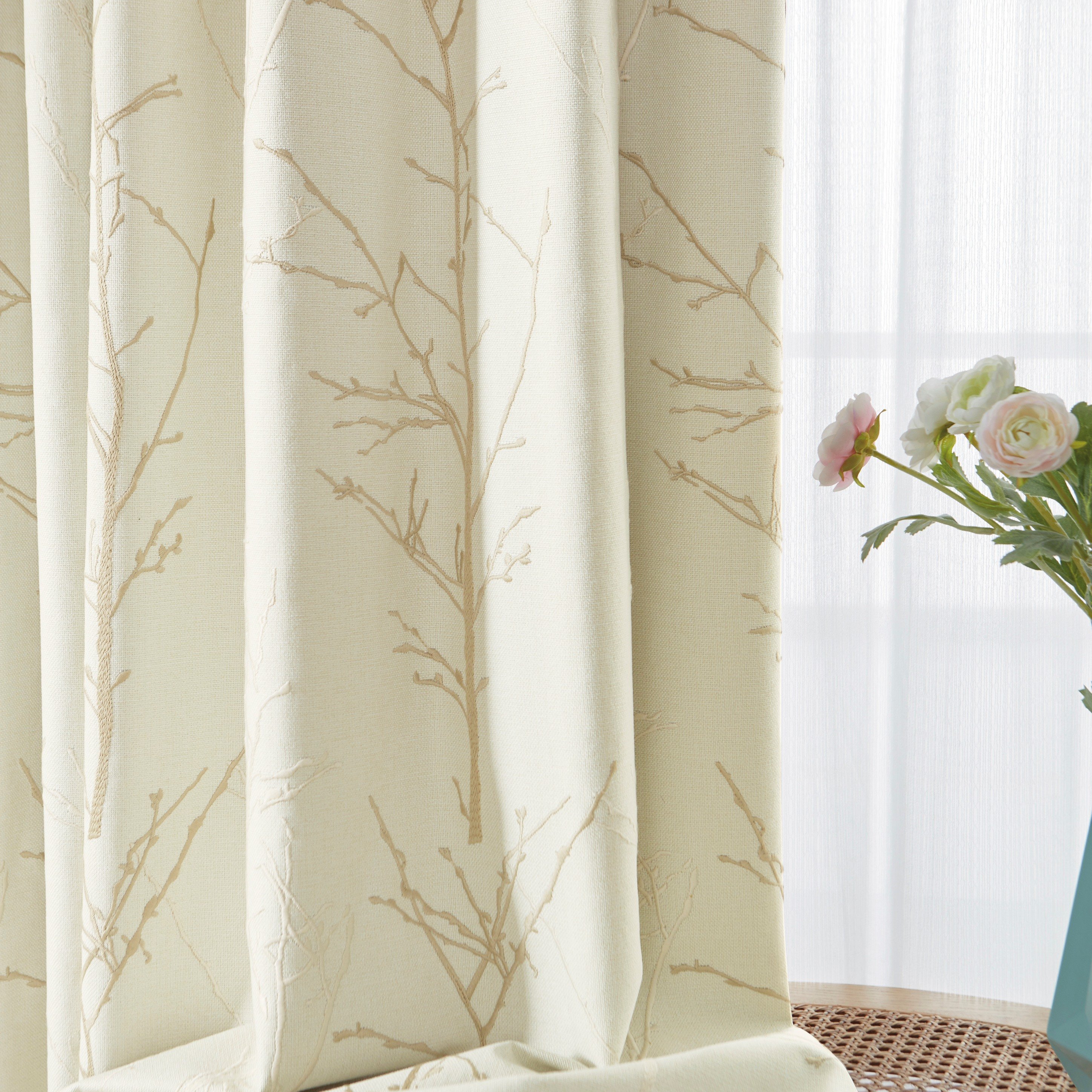 140cm width embroidery 100% full blackout blackout fabrics with design