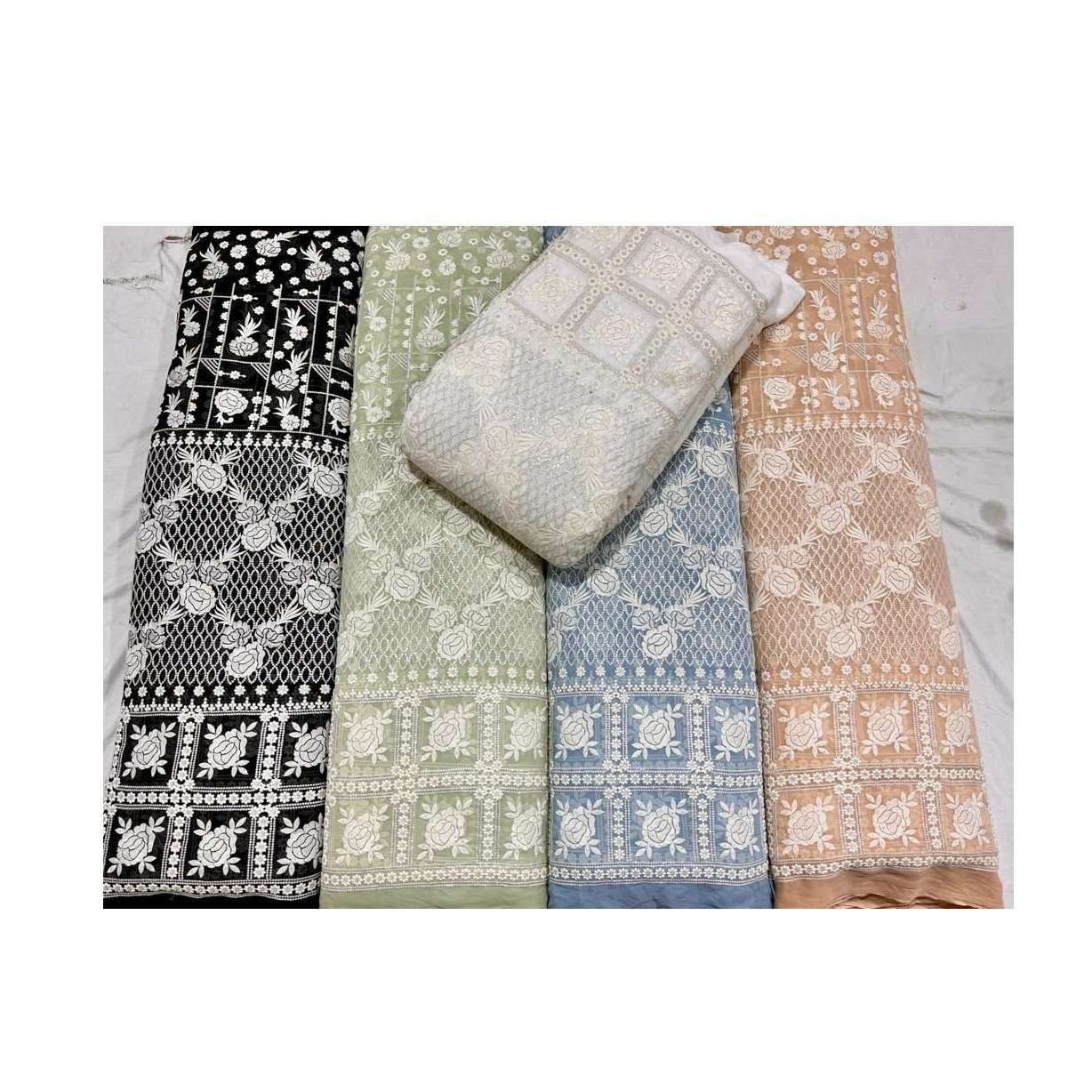 Excellent Quality Embroidery Georgette Fabric for Party and Wedding Wear Dress Available at Wholesale Price