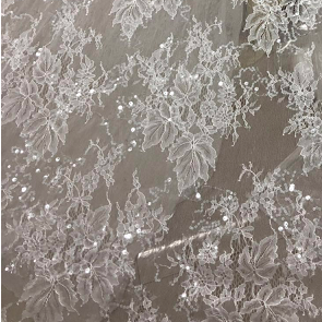 DELACE simple chantilly sequins lace fabric bridal lining dress lace