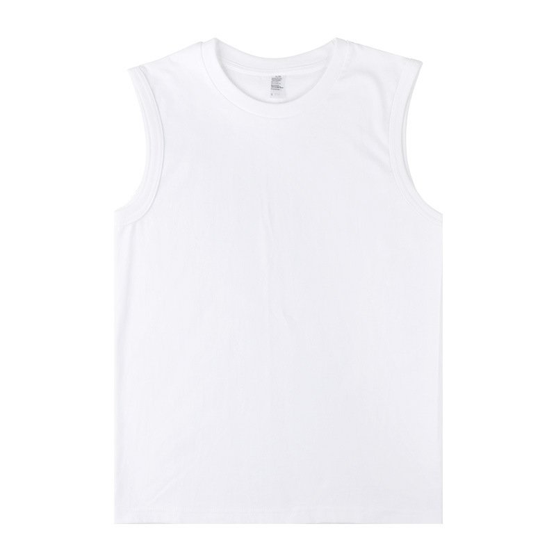 High Quality Casual 100% Cotton Solid Color Undershirts Men's Ribbed Tank Tops Gym Wear
