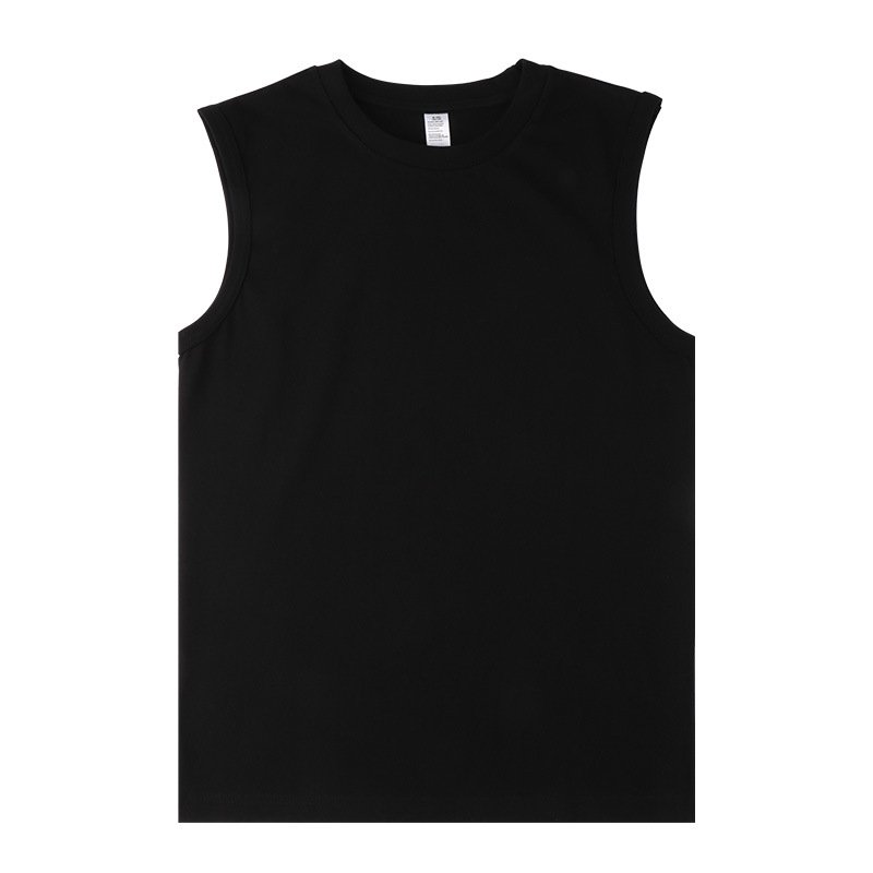 High Quality Casual 100% Cotton Solid Color Undershirts Men's Ribbed Tank Tops Gym Wear