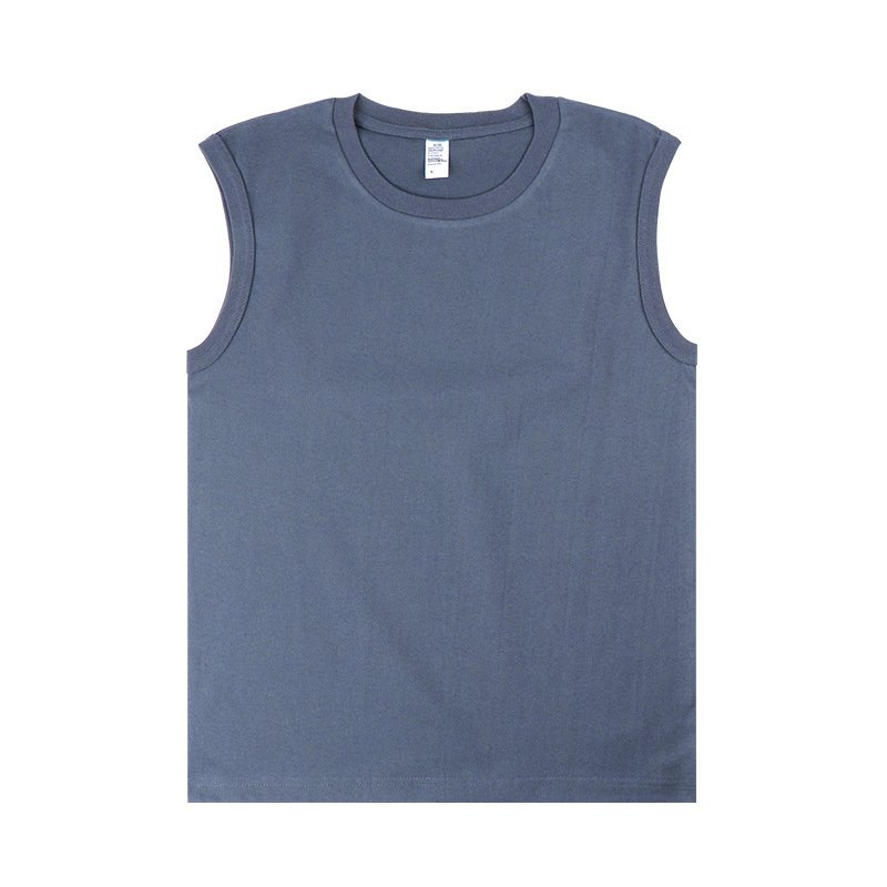 High Quality Casual 100% Cotton Solid Color Undershirts Men's Ribbed Tank Tops Gym Wear