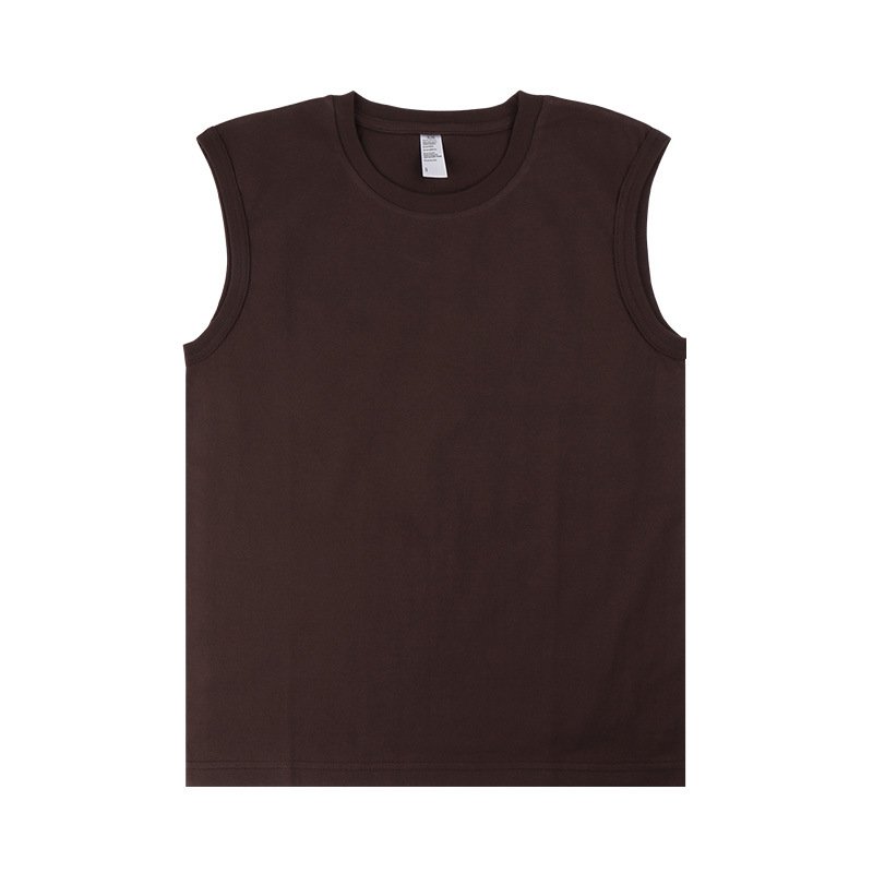 High Quality Casual 100% Cotton Solid Color Undershirts Men's Ribbed Tank Tops Gym Wear