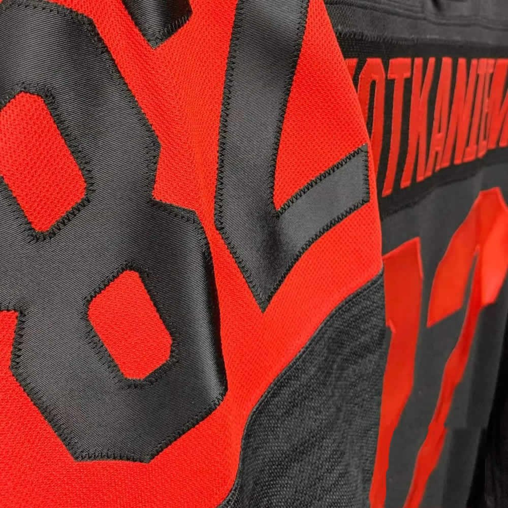 Factory Directly Sell HotMelt Adhesive Backing Team Colors Poly Twill Embroidery Applique Tackle Twill for Sports Jersey