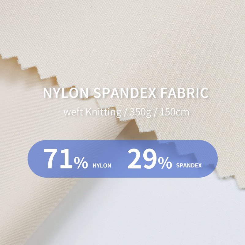 High elastic Interlock Recycled Weft Knitted interlayer Yoga Fabric 4 way stretch 71% Nylon 29% Spandex Fabric For Shapewear