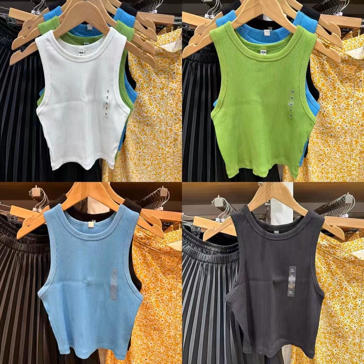 Summer Slim Fitted Sexy High Waist Crop Tank Top OEM Embroidery Printing Workout Ribbed Crop Tank Top For Women