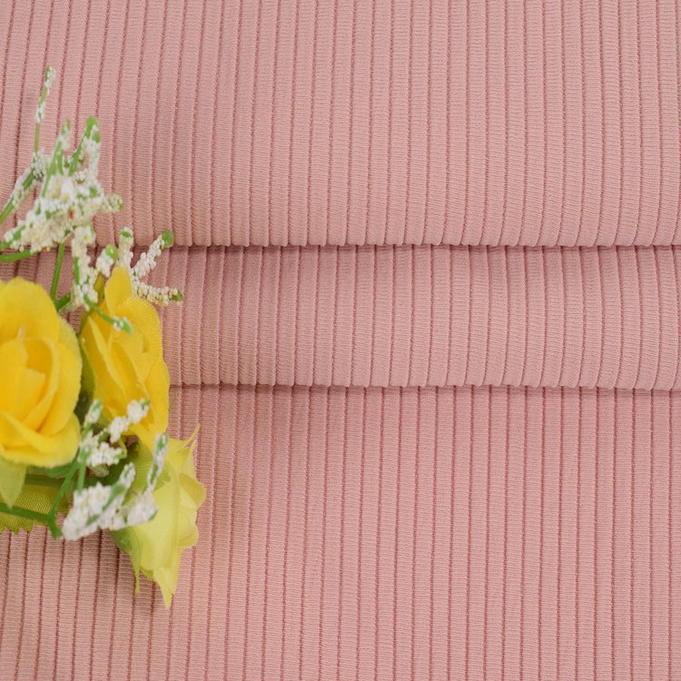 Competitive Price Polyester Spandex Rib Knit Stretch wide coarse stair cloth fabric