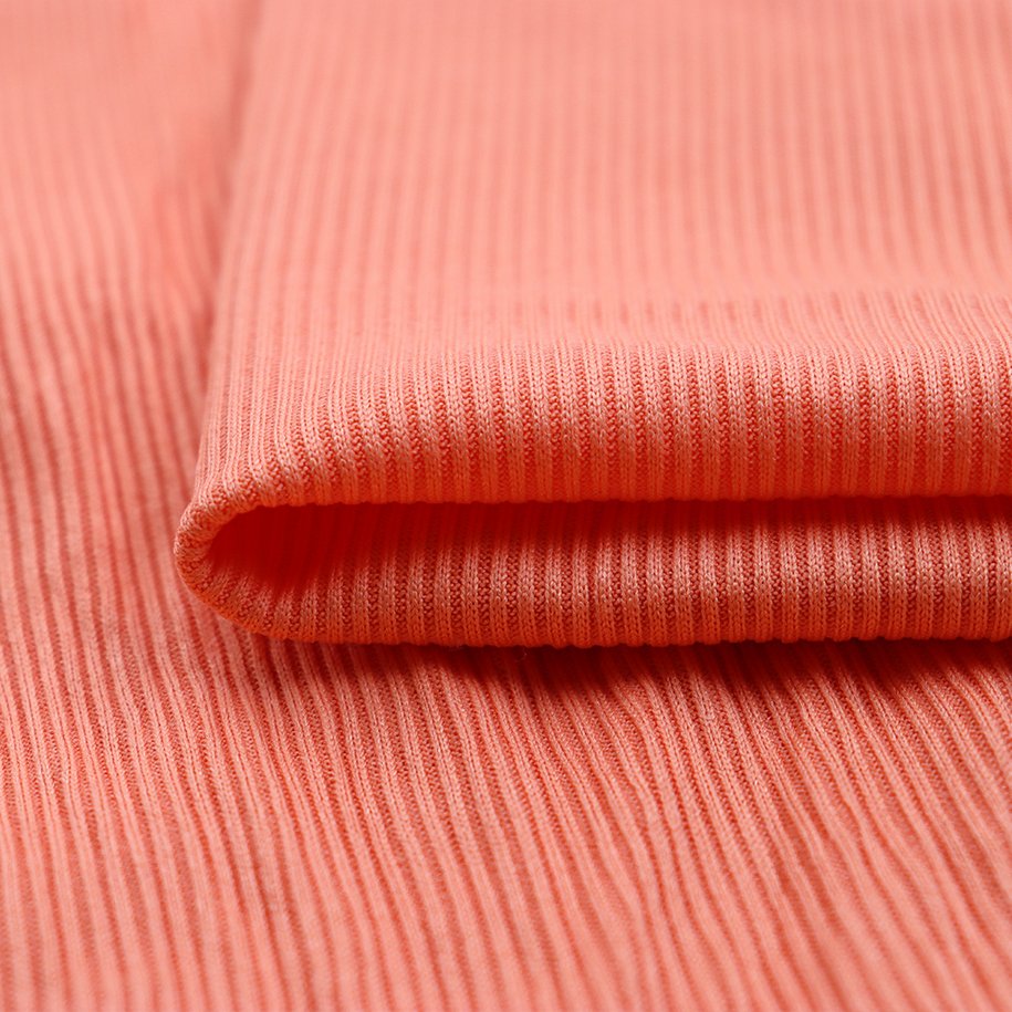 Polyester Spandex Stretch FABRIC 2*2 Rib For Jersey Sweater Fabric 95% Poly 5%Span