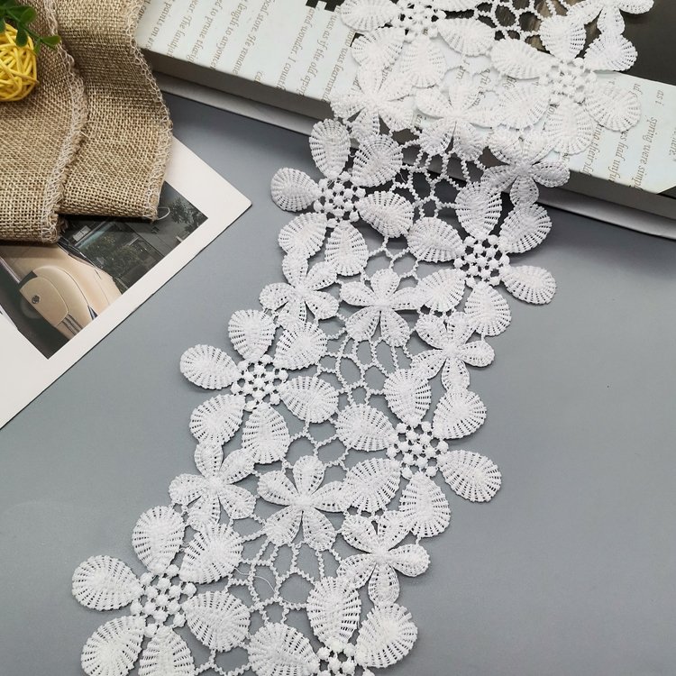 Flower embroidery lace fabric milk silk embroidery lace fabric dress decorative lace