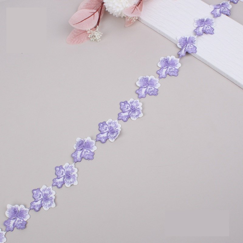 Flower Lace Trimming Embroidered Diy Handmade Decoration Ribbon Sewing Supplies Crafts For Garment