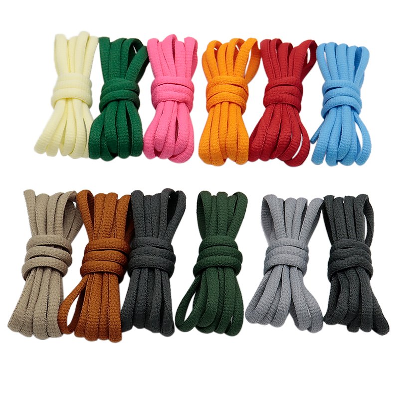 Hotsell Colorful 6mm Oval Polyester Shoelaces sneaker Shoelace Trainer Shoe laces 71 different colors available