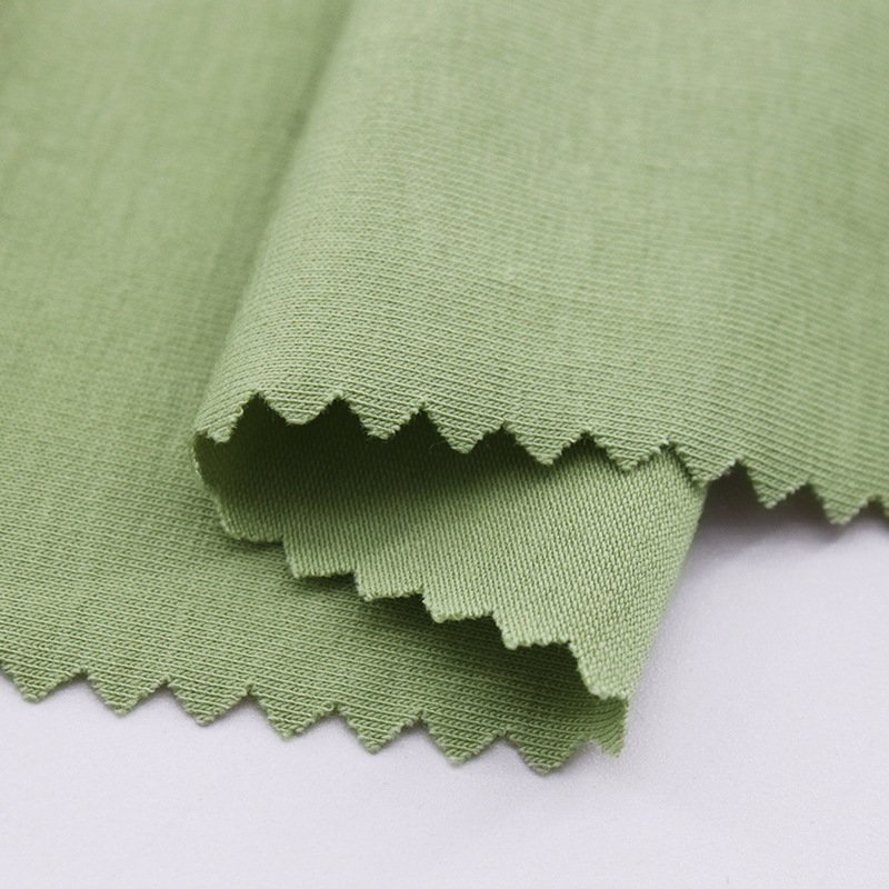 Manufacturer wholesale Knit 95% Bamboo Viscose Fiber 5% Spandex Material Single Jersey pointelle Fabric For Baby Tshirt Clothing