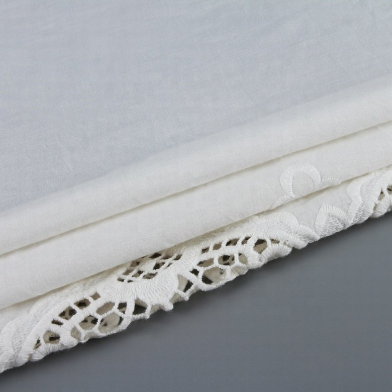 HA-10028E Shaoxing textile embroidery white cotton swiss voile lace fabric austria lace