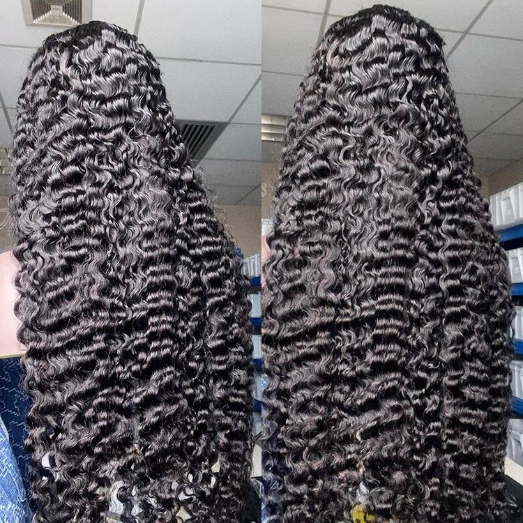 Burmese Curly HD Transparent Lace Full Frontal Wig 12a raw human hair vietnamese curly glueless hd full lace vietnamese wig supp