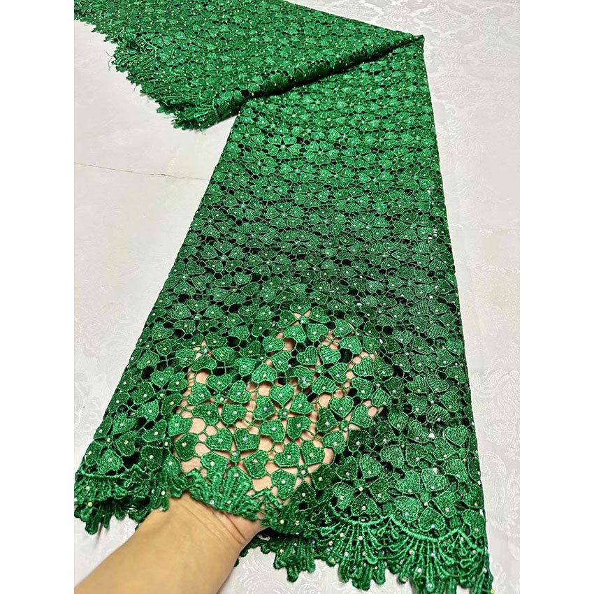 Water Soluble Guipure Lace African diamonds guipure crystal lace textile fabrics