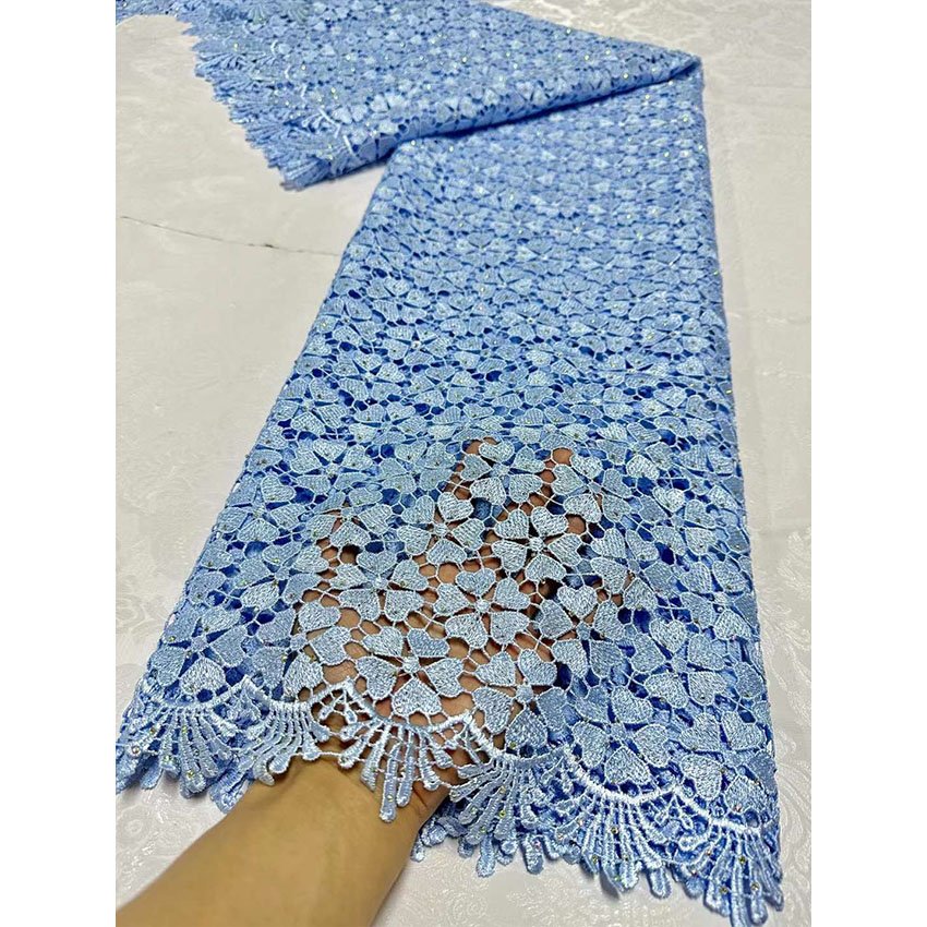 Water Soluble Guipure Lace African diamonds guipure crystal lace textile fabrics