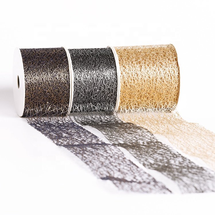 Plain Net Mesh Fabric for Decoration Air Mesh Fabric Poly Mesh Ribbon 100% Polyester Woven 13 Colors in Stock Hot Stamping 1 Day