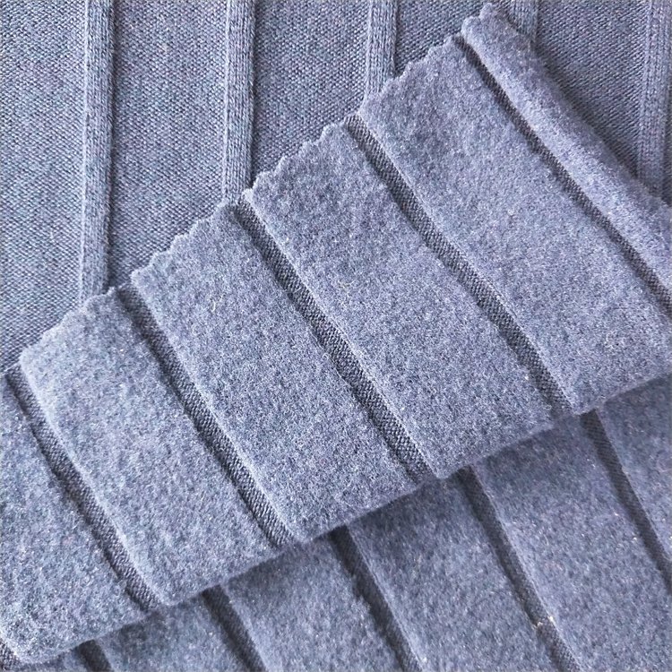 Single Layer Forming Comfortable Brushed Rib & Hacci Sweater Fabric