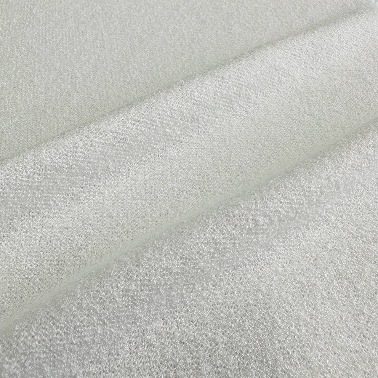 New design Rayon Polyester Spandex coarse needle fabric white loop yarn hacci fabric for women sweater