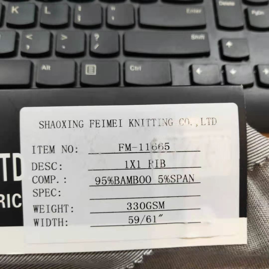 Hot Sale In USA 95%Bamboo 5%Spandex High Grade Bamboo Rib Fabric For T-shert