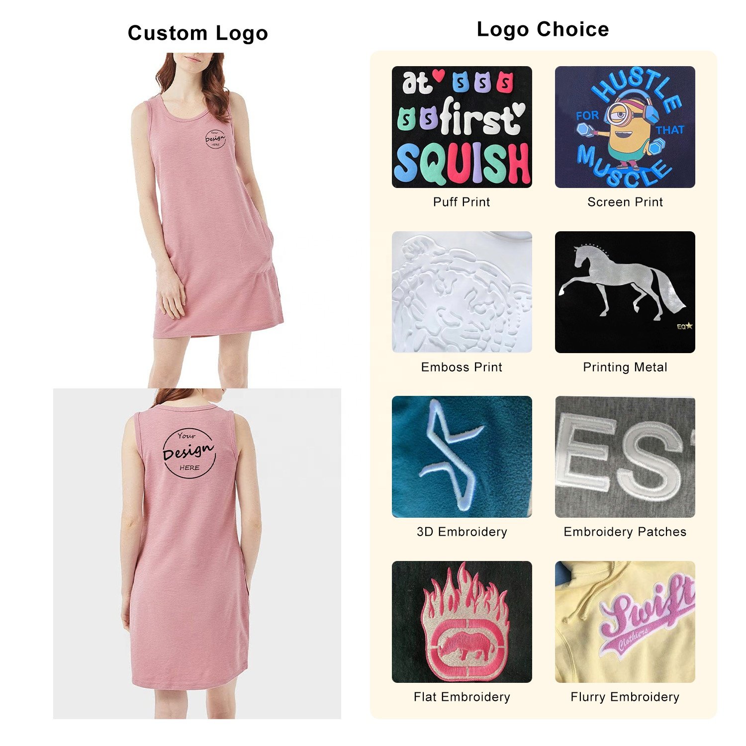 High Quality Women Causal Streetwear Sleeveless Knitting Ribbed Tank Top Dress With Pockets Professional Customized