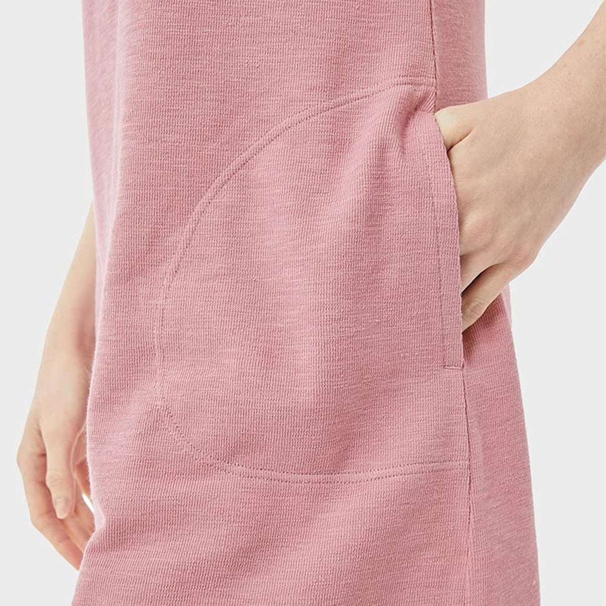 High Quality Women Causal Streetwear Sleeveless Knitting Ribbed Tank Top Dress With Pockets Professional Customized