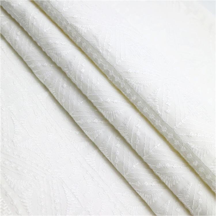Factory Direct Sales Multicolor Embroidered Fabric Full Polyester Garment Embroidery Fabric