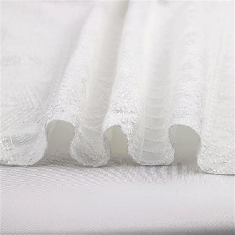 Factory Direct Sales Multicolor Embroidered Fabric Full Polyester Garment Embroidery Fabric