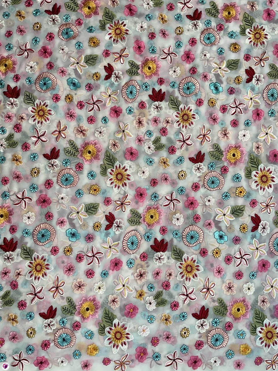 Standard Quality Polyester Embroidery Fabric for Clothing Available at Wholesale Price from Indian Supplier