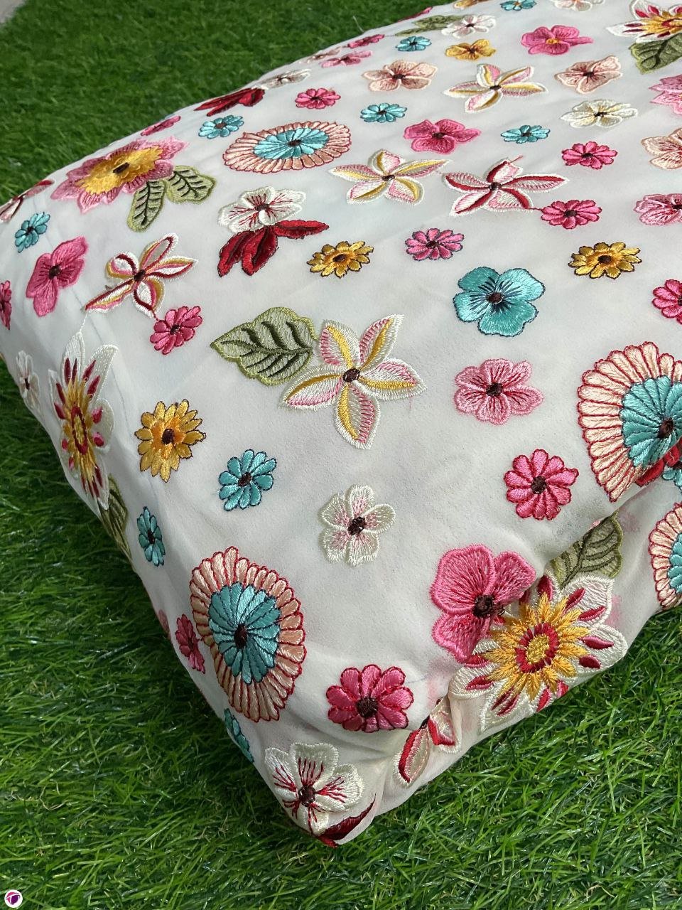 Standard Quality Polyester Embroidery Fabric for Clothing Available at Wholesale Price from Indian Supplier