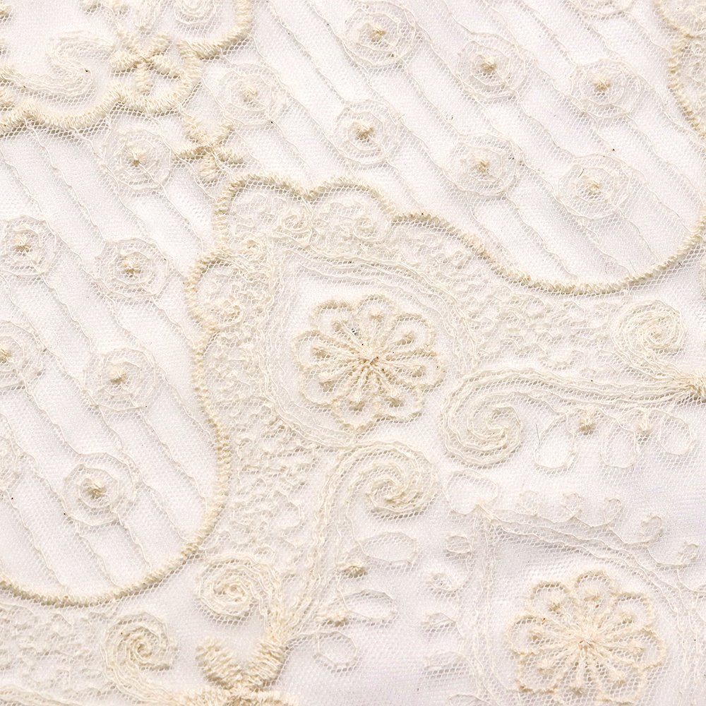 Popular design guipure lace fabric polyester cotton embroidery fabric for dress