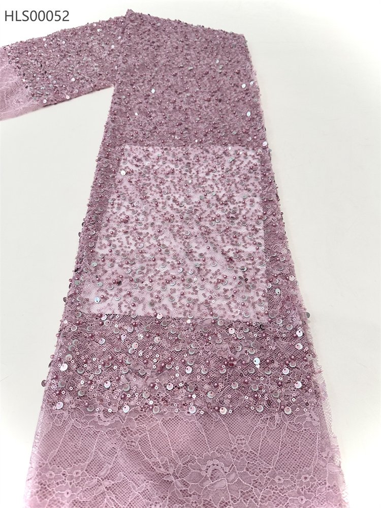YZ High Quality Embroidery Luxury Lace Bridal Fabric Luxury Embroidery Beads Sequins Heavy Beaded Lace Fabric For Wedding Dress