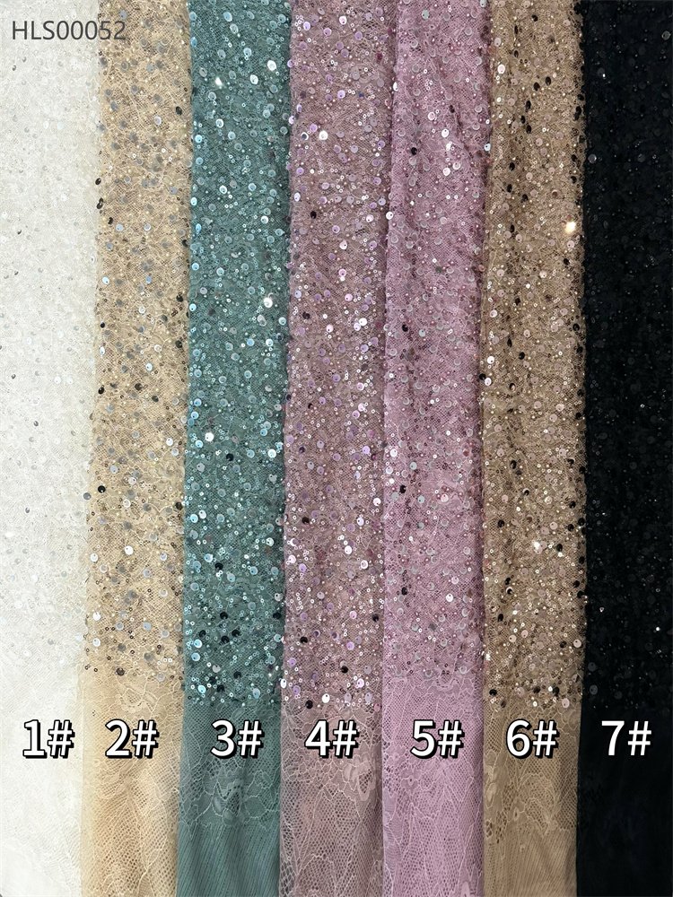 YZ High Quality Embroidery Luxury Lace Bridal Fabric Luxury Embroidery Beads Sequins Heavy Beaded Lace Fabric For Wedding Dress
