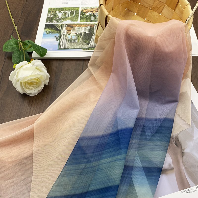 White in stock 63 " Polyester Stiff recycled wholesale Mesh designed Fabric Very Stiff for Bridal tulle embroidery fabric
