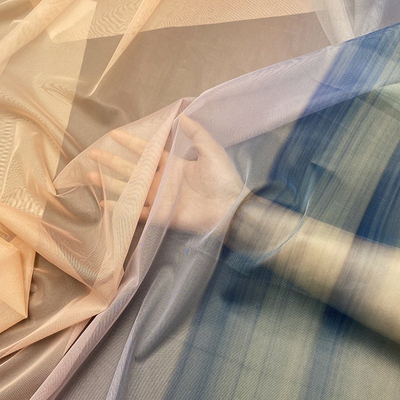 White in stock 63 " Polyester Stiff recycled wholesale Mesh designed Fabric Very Stiff for Bridal tulle embroidery fabric