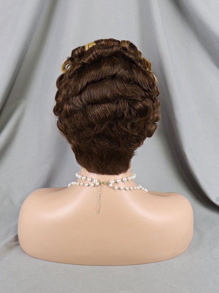 Wholesale 6 Colors Short Pixie Cut Wigs Full 13x4 Transparent Lace Frontal Curly Human Hair Lace Front Bob Wig For Black Women