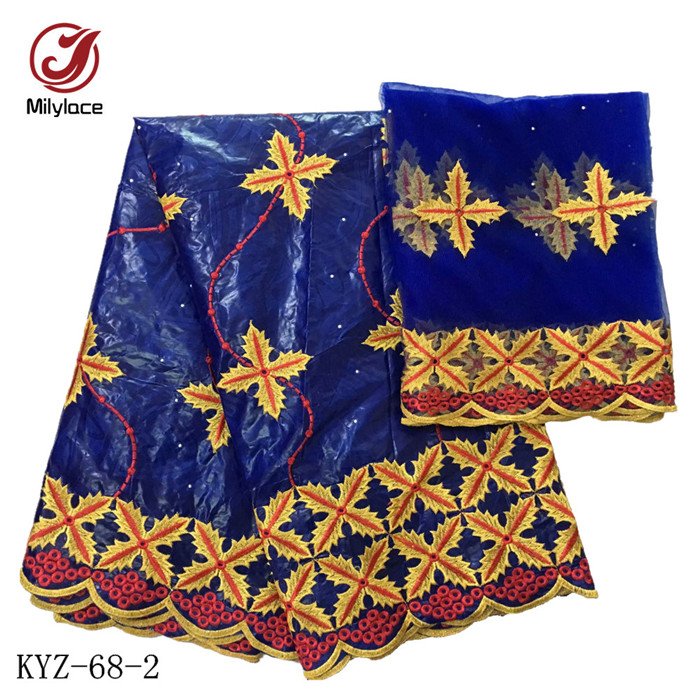Latest 5 Yards African Bazin Embroidery Design Dress Made By Exquisite Workmanship