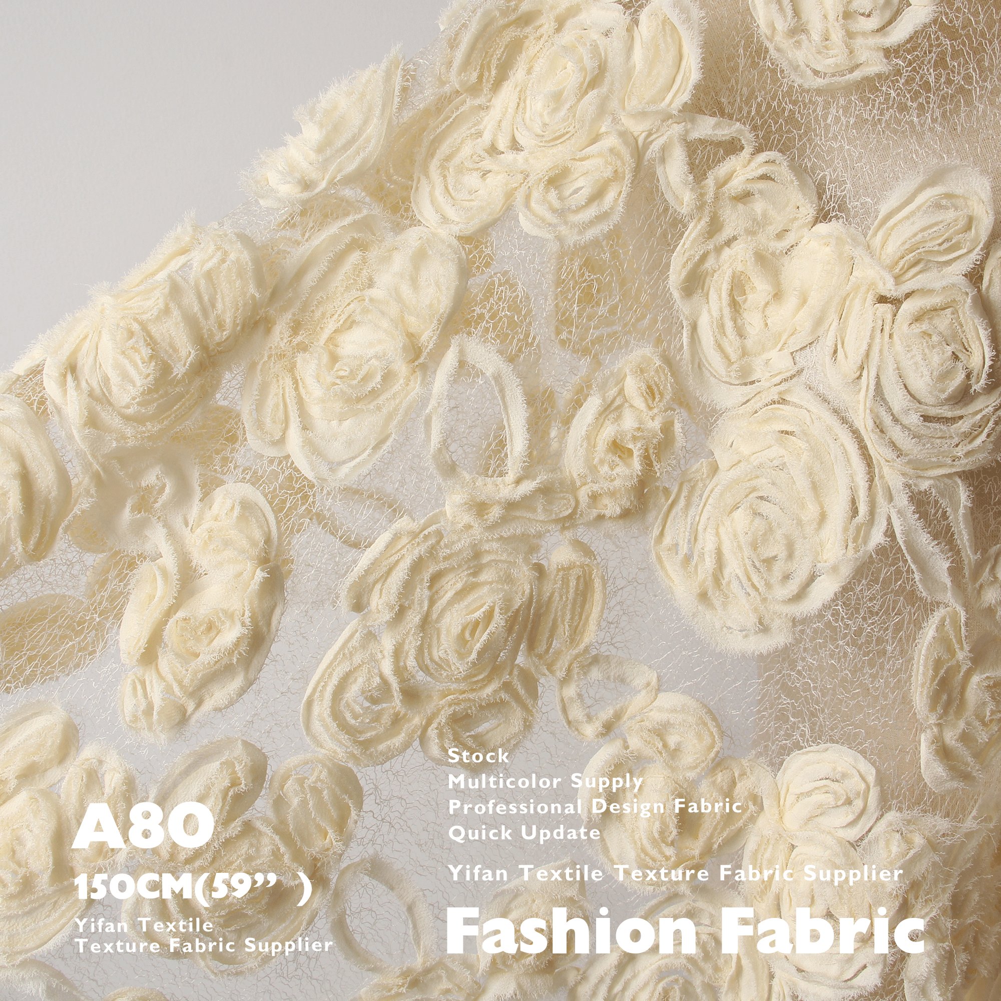 High Quality New Arrival Mesh Hollow Embroidery Fabric Big 3D Roses Pattern Flowers Laces Fabrics For Women Dress Vest Veil
