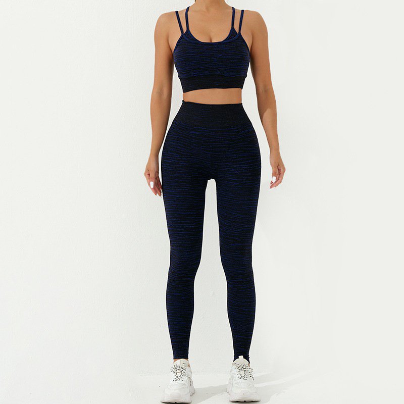 Activewear Manufacturers OEM ODM Custom Logo Seamless Long Sleeve Top Fitness Women Clothing Gym Wear Rib-Knit Yoga Set