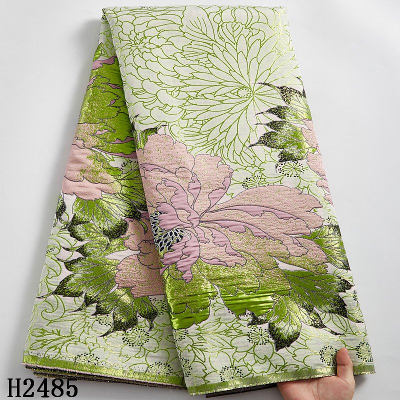 2485 Wholesale African White French Lace Fabric Embroidery Flower Brocade Lace Jacquard Lace For Party Dress