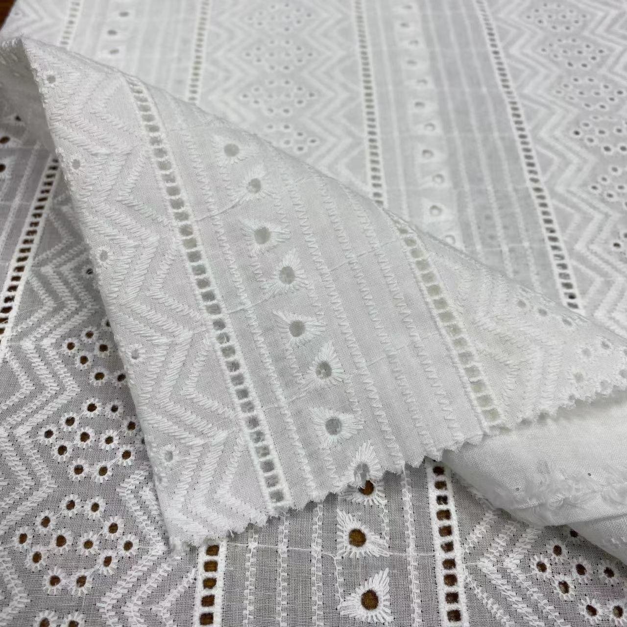 100%Cotton embroidery fabric ,cotton embroidery fabric with holes,Can be made clothing fabrics,Multi-color custom ,wholesale