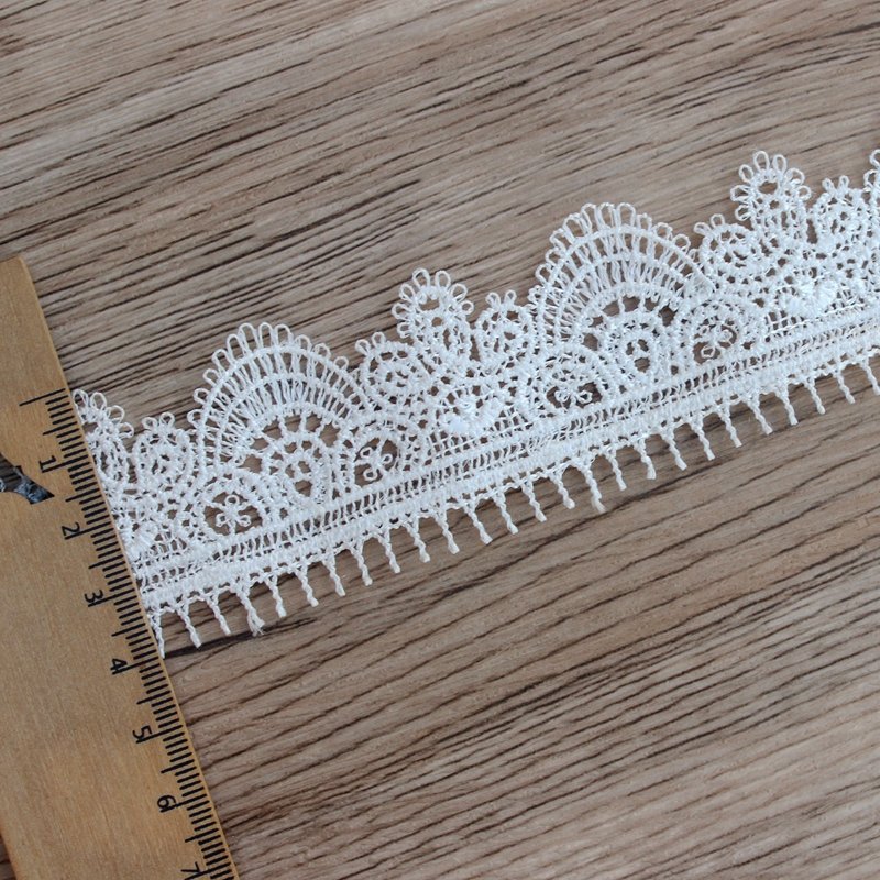 Zeal Hot Sale Exquisite French Style 4cm Width Polyester Lace Trims Embroidery Fabric Wholesale Business Clothes Collars Tapes