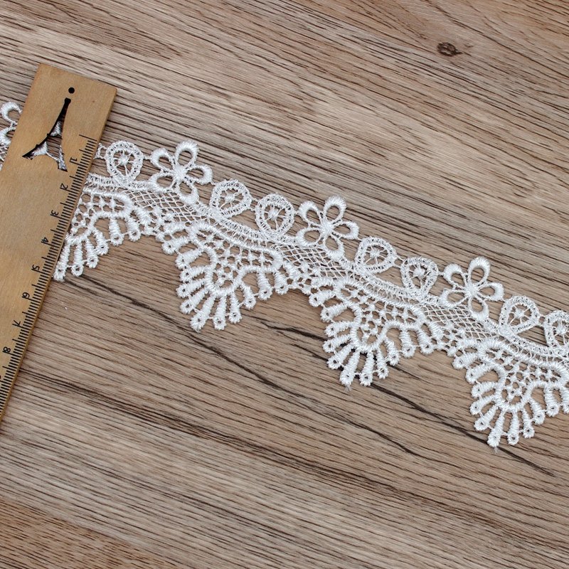 Zeal Hot Sale Exquisite French Style 4cm Width Polyester Lace Trims Embroidery Fabric Wholesale Business Clothes Collars Tapes