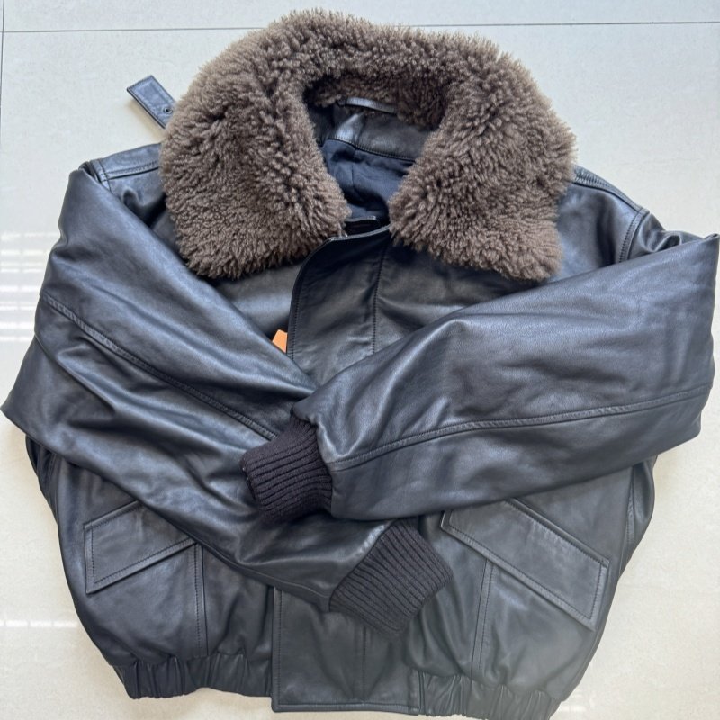 High quality wool blend ribbed jacket knit ribbing cuffs