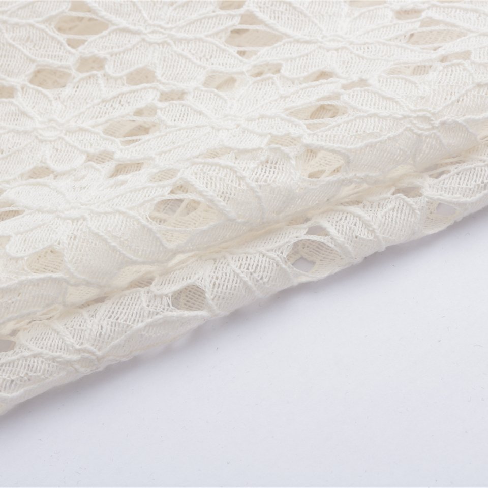 New High Quality Embroidered Nylon White Flower Tulle Lace Fabric For Wedding Gown