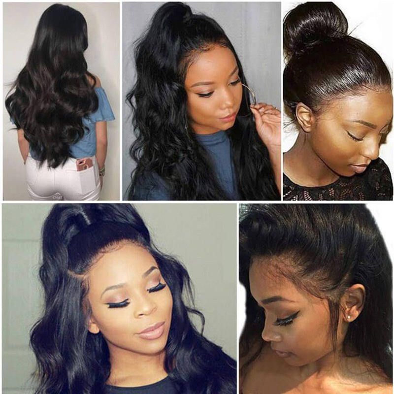 Natural Virgin Brazilian Raw Human Hair Wigs Pre Pluck 13x4 Glueless Full HD Lace Frontal Wigs Body Wave Curly HD Lace Front Wig