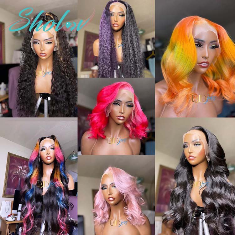 Cheap 12a Grade180 Density Guangzhou Full Lace Frontal Human Hair Body Wave Indian Ombre Hair Wig Vendor With Baby Hair
