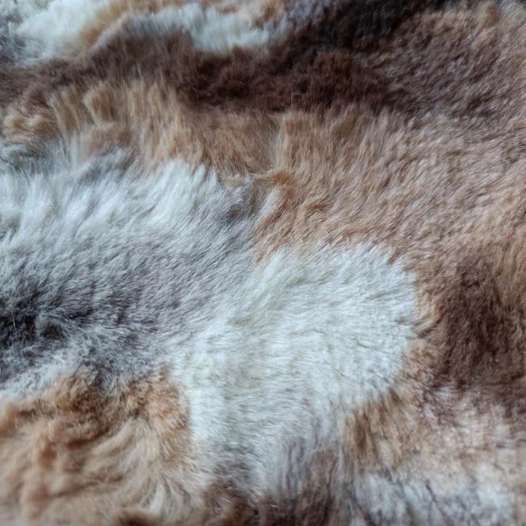 New pattern hot selling 100% Polyester discharge printing faux rabbit fur Fleece Fabric For garment home textiles blankets